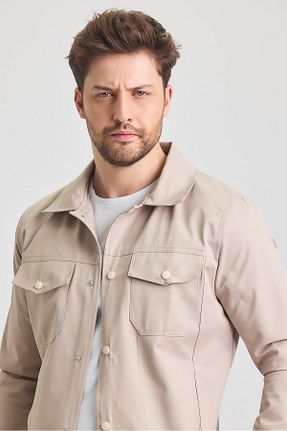 کاپشن بژ مردانه رگولار SİVAİST - کد 902404603