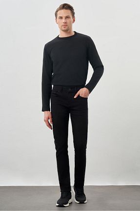 شلوار جین مشکی مردانه پاچه ساده İmza - کد 902461880