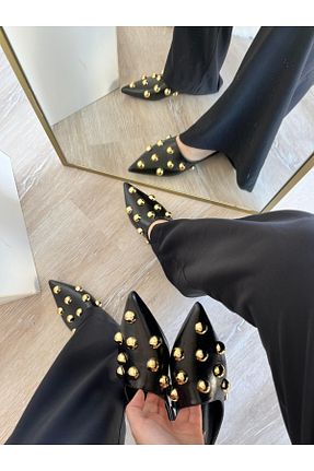 دمپائی مشکی زنانه چرم مصنوعی BPSHOES - کد 902478668