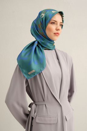 روسری رنگی کرپ ساتن ابریشم Armine - کد 902480598