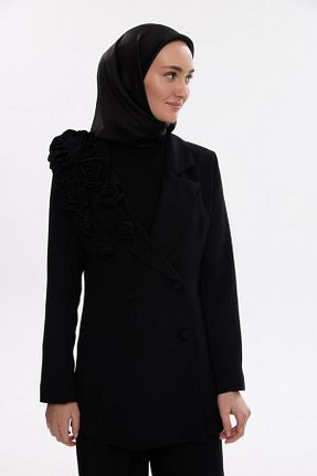 روسری مشکی ساتن cs camellia scarf - کد 902481288