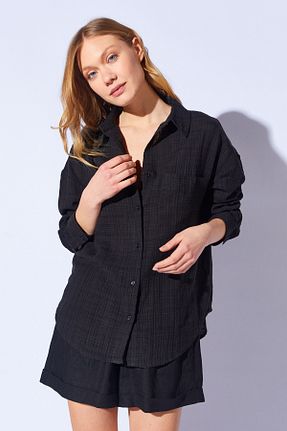 پیراهن مشکی زنانه رگولار Manche - کد 890452512