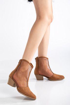 بوت / نیم بوت قهوه ای زنانه چرم مصنوعی MS SUGAR SHOES - کد 902496964