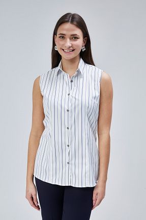 پیراهن سفید زنانه اسلیم By shirts - کد 902590884
