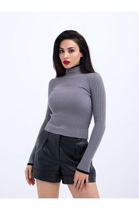 پلیور طوسی زنانه رگولار Rose