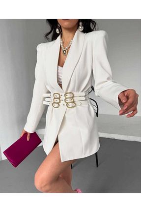 کت سفید زنانه رگولار olalapasha - کد 902597288