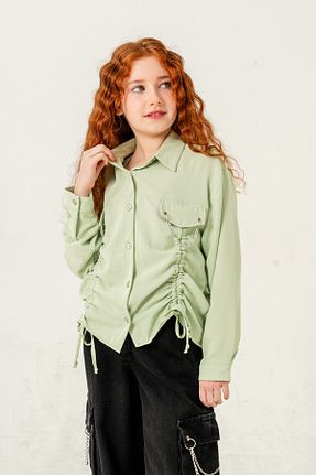 پیراهن سبز بچه گانه رگولار GİYİCEM TEKSTİL - کد 904007343