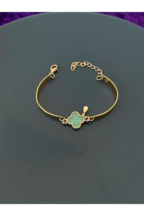 دستبند استیل (فولاد) طلائی زنانه سنگ ulaşaksesuar - کد 902594650