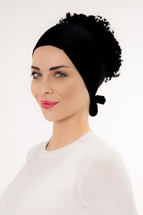 کلاه شنای حجاب مشکی زنانه Şalcenneti.com - کد 902609681