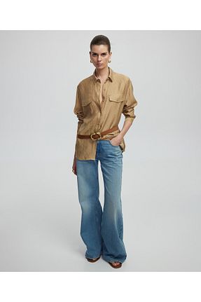 پیراهن بژ زنانه رگولار İpekyol - کد 902610172
