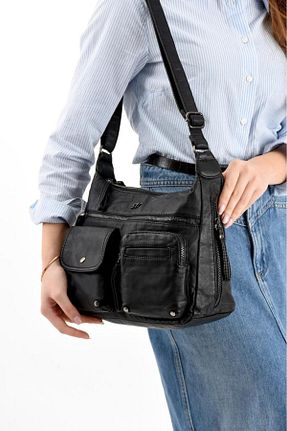 کیف پستچی مشکی زنانه چرم مصنوعی Baginn - کد 902605522