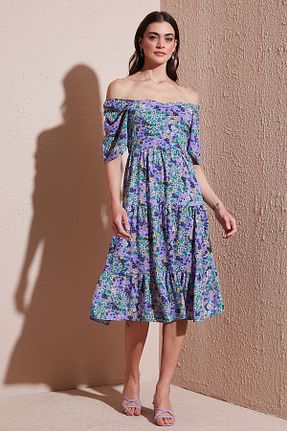 لباس بنفش زنانه بافتنی Lela - کد 902607285