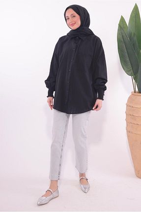 تونیک حجاب مشکی زنانه %100 پنبه TRENDTESETTÜR - کد 902593610