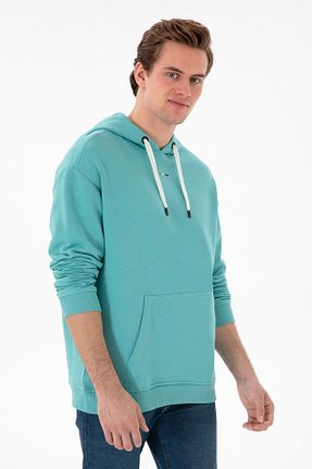 سوئیشرت فیروزه ای مردانه ساده U.S. Polo Assn. - کد 902611748