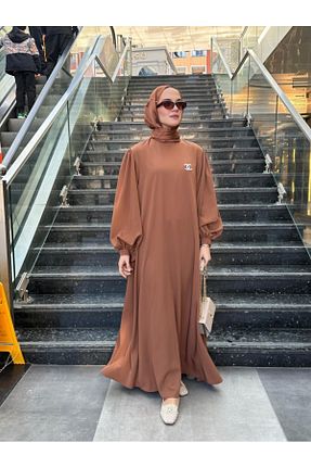 لباس حجاب قهوه ای زنانه Relaxed NS Moda - کد 902669284