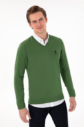 پلیور سبز مردانه ساده U.S. Polo Assn. - کد 902614627