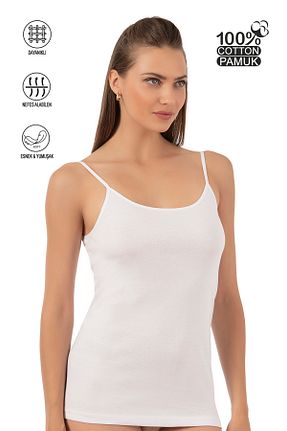 رکابی سفید زنانه بدون آستین ÖZKAN underwear - کد 986462