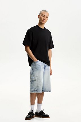شلوارک و برمودا آبی مردانه اسلیم Bershka - کد 902675558