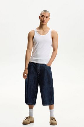 شلوارک و برمودا آبی مردانه اسلیم Bershka - کد 902675365