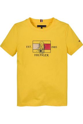 تیشرت زرد بچه گانه رگولار Tommy Hilfiger - کد 902267284