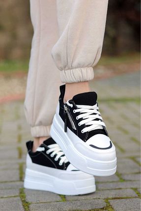 کفش بیرون مشکی زنانه چرم مصنوعی LEYDİ SHOES - کد 902714186