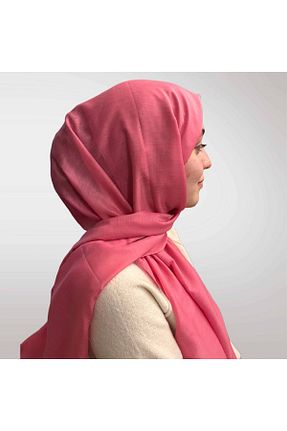 روسری صورتی پنبه پلی استر efdal şal eşarp - کد 902713661