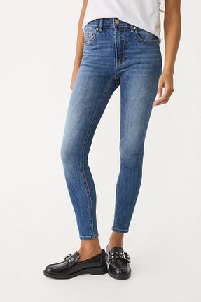 شلوار جین آبی زنانه رگولار Stradivarius - کد 454566359