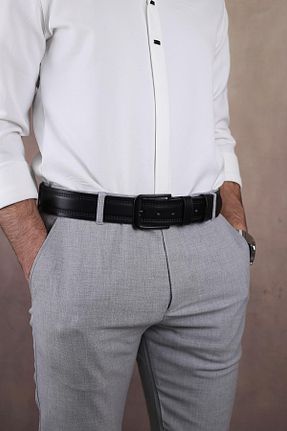 کمربند مشکی مردانه Papuçsepeti - کد 902700116