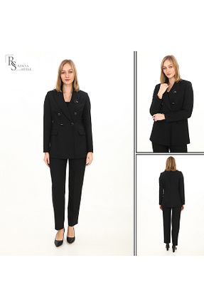 ست بالاتنه و پائین تنه مشکی زنانه بافتنی reksastyle - کد 902792972