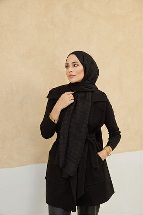 شال مشکی زنانه پلی استر Veyna Scarf - کد 900831150