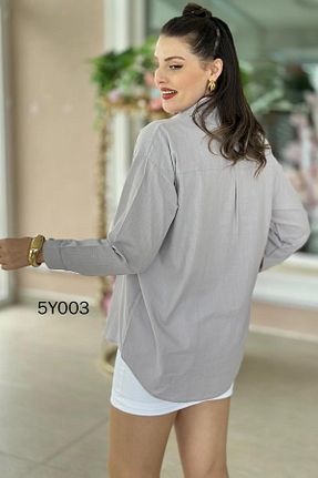 پیراهن طوسی زنانه اورسایز İnce Topuk - کد 902721796