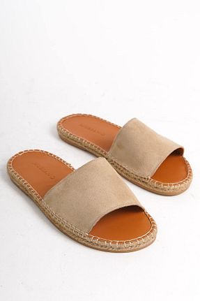 دمپائی بژ مردانه چرم خالص Mubiano - کد 835870725