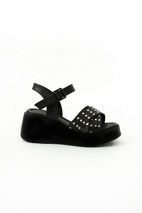 صندل مشکی زنانه پاشنه پر Gökçe Shoes - کد 902724069