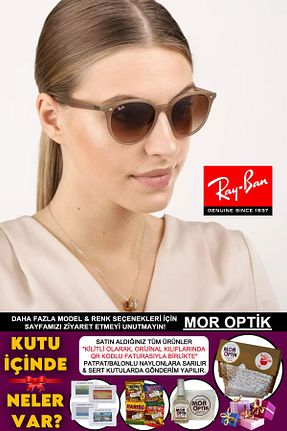 عینک آفتابی قهوه ای زنانه UV400 Ray-Ban - کد 837070500