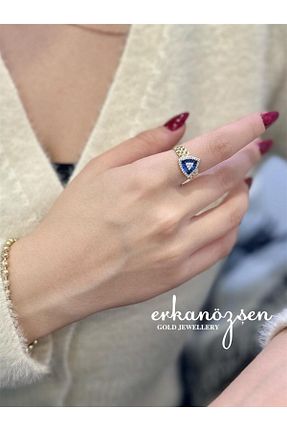 انگشتر طلا طلائی زنانه 14 عیار Özşen Kuyumculuk - کد 902717155