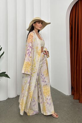 ست بالاتنه و پائین تنه نارنجی زنانه بافتنی msm fashion - کد 836211777