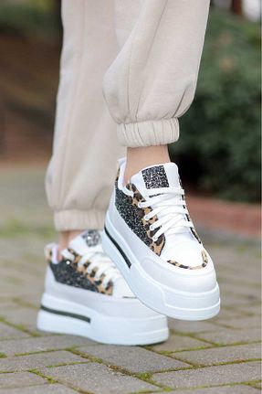 کفش بیرون رنگی زنانه چرم مصنوعی LEYDİ SHOES - کد 902728897