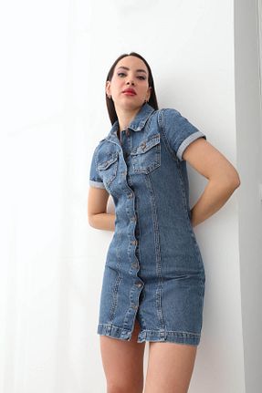 لباس آبی زنانه جین BANNY JEANS - کد 756457013