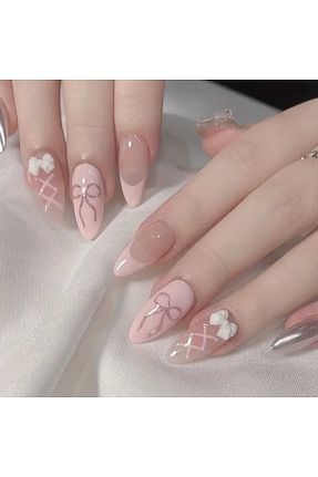 ناخن مصنوعی و اکسسوری صورتی Manicure - کد 888832553