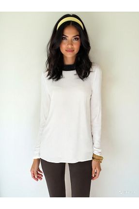 بلوز نباتی زنانه ساده HALLHUBER - کد 902730025