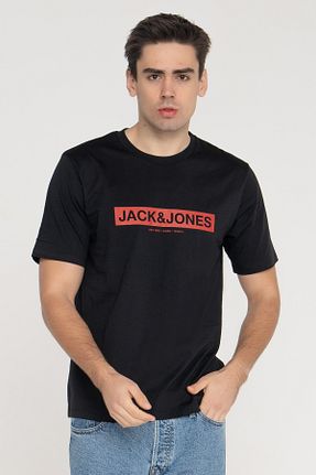 تیشرت مشکی مردانه یقه دوچرخه Jack & Jones - کد 670382834