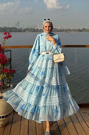 ست بالاتنه و پائین تنه آبی زنانه بافتنی NAGE COLLECTION - کد 900558379