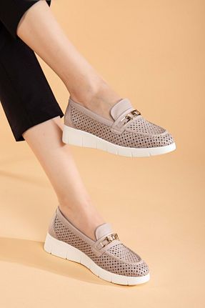 کفش کژوال زنانه چرم خالص ANALİN SHOES - کد 900429587