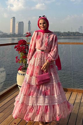 ست بالاتنه و پائین تنه صورتی زنانه بافتنی NAGE COLLECTION - کد 900598902