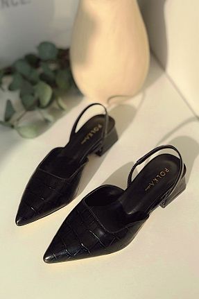 کفش پاشنه بلند کلاسیک مشکی زنانه چرم مصنوعی POLKA STORE - کد 902769955
