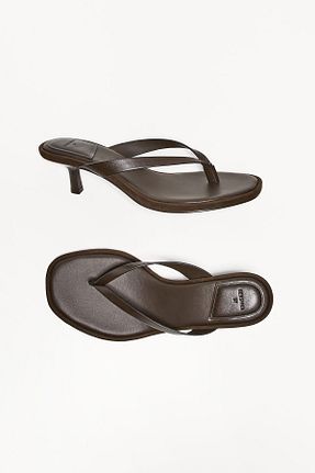 صندل قهوه ای زنانه پاشنه نازک Bershka - کد 902785778