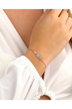 دستبند نقره سفید زنانه 925 عیار MEKS PRIVE - کد 902777867