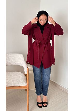 کت زرشکی زنانه گشاد tumabutik - کد 902790295