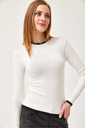 بلوز سفید زنانه ساده CALİENTE - کد 902793368