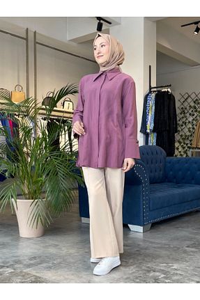تونیک حجاب زرشکی زنانه پنبه ای My Magazin - کد 902789873